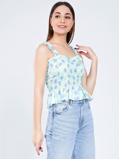 Floral Smocking Top