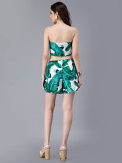 Front Knot Tube Top and Shorts Set