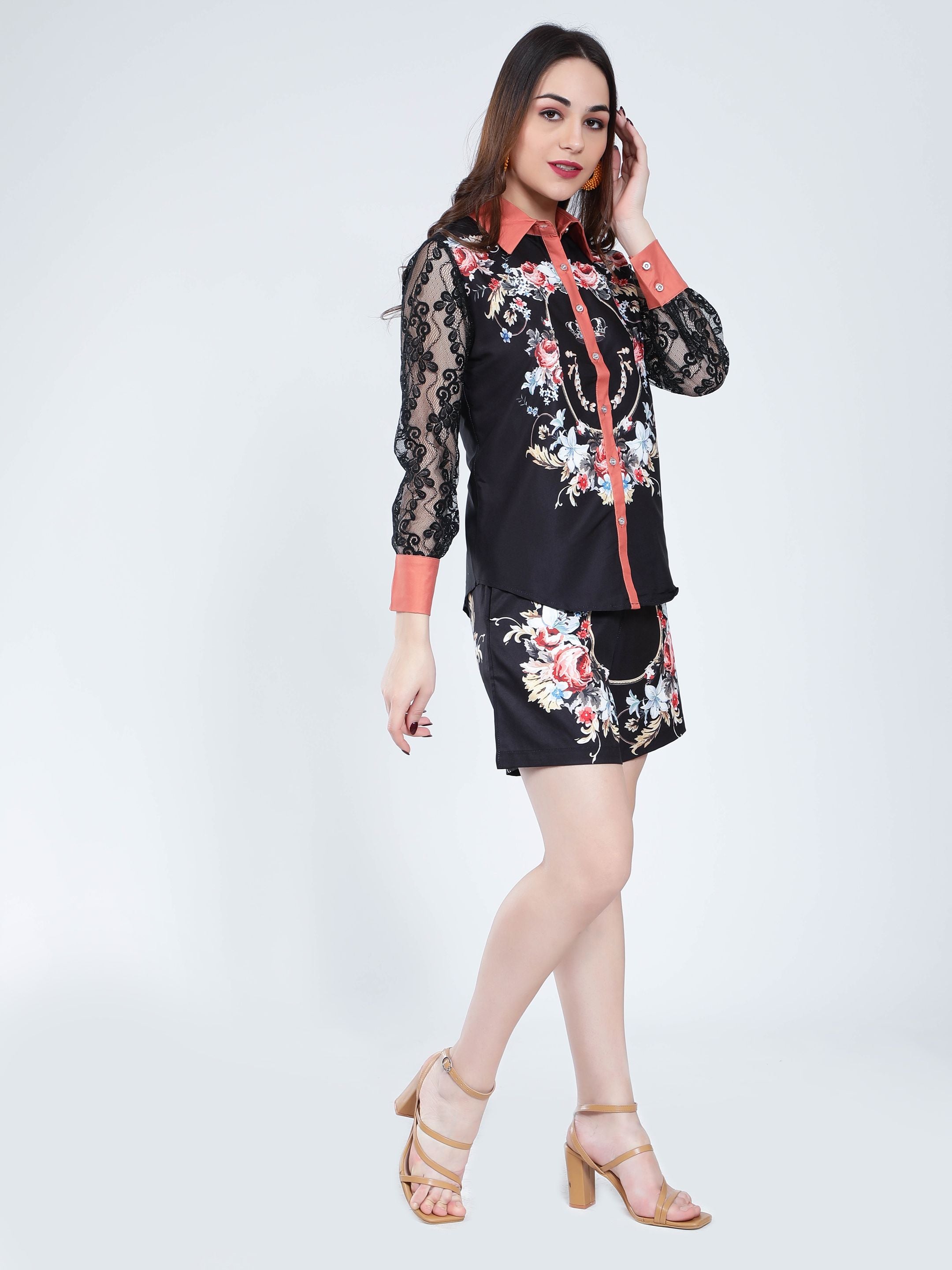 Vintage Floral Two-Piece Set