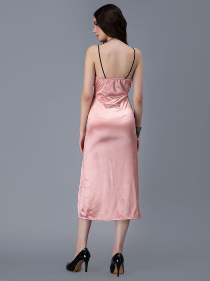 Cross Front Satin Dress