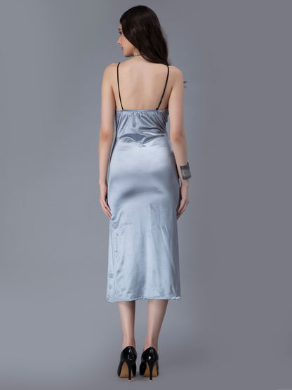 Cross Front Satin Dress