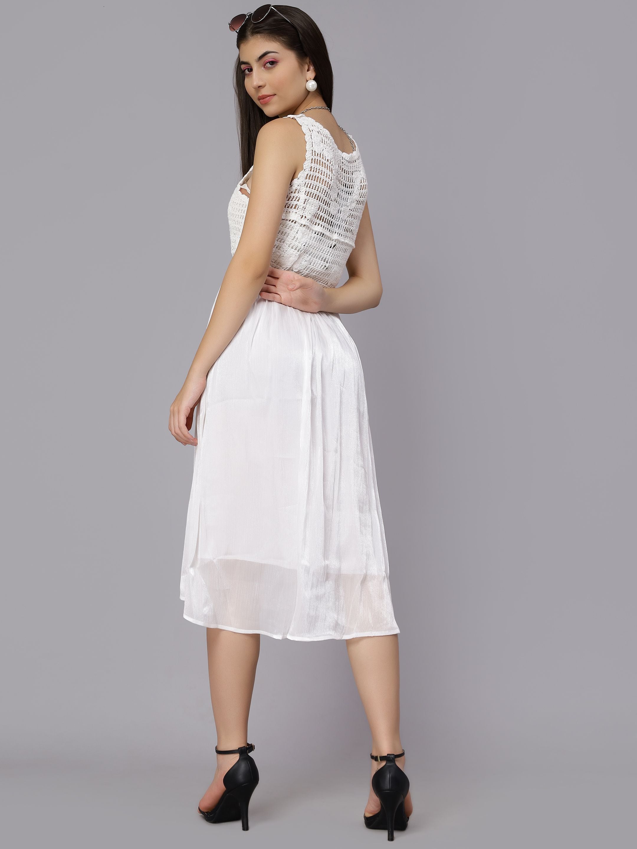 Summer Crochet Midi Dress