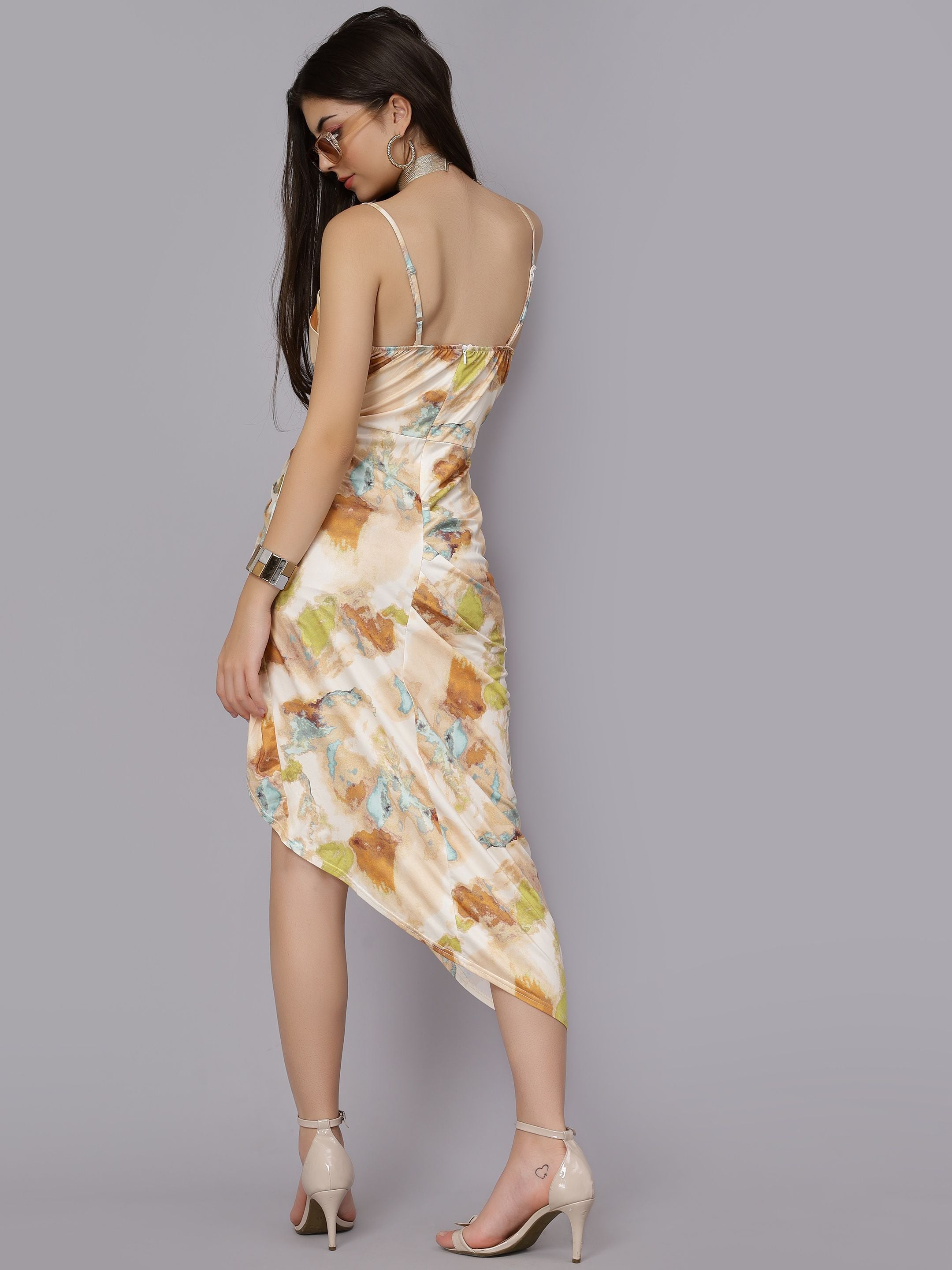 Sexy Marble Spaghetti Dress