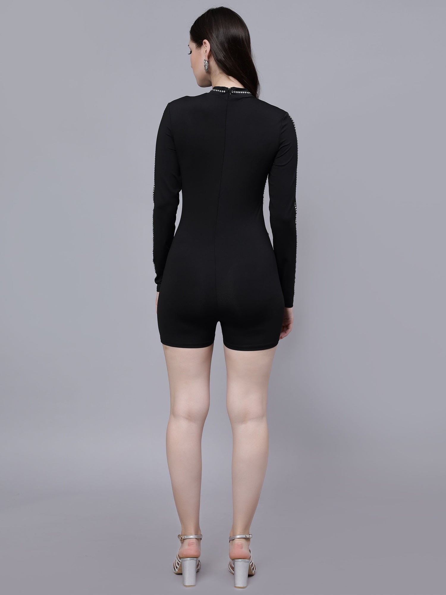 Rhinestone Stickon Detail Playsuit