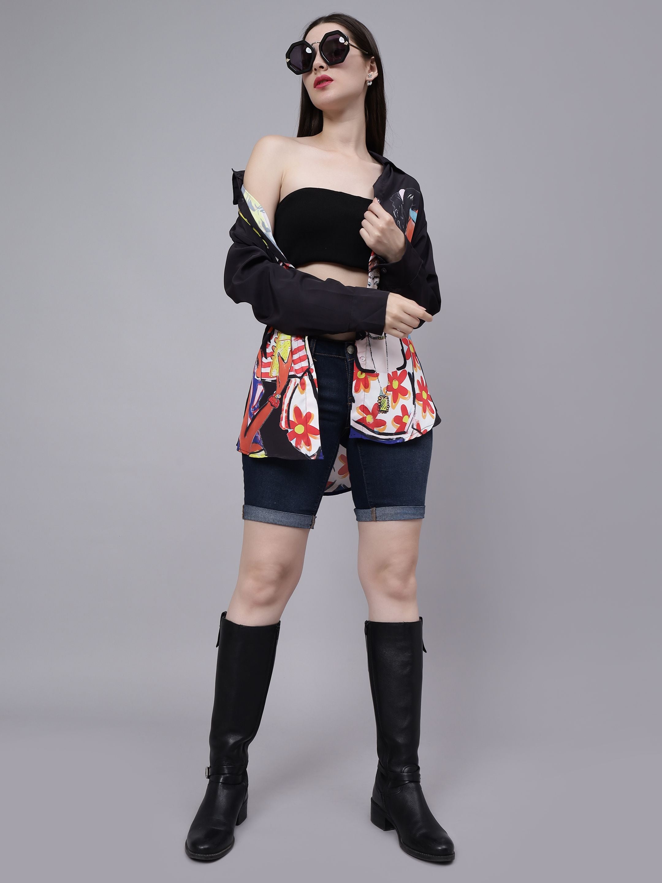 Hip-Hop Girls Oversized Shirt