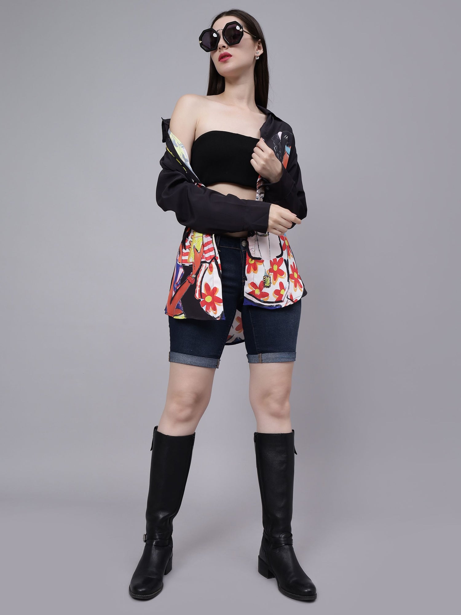 Hip-Hop Girls Oversized Shirt