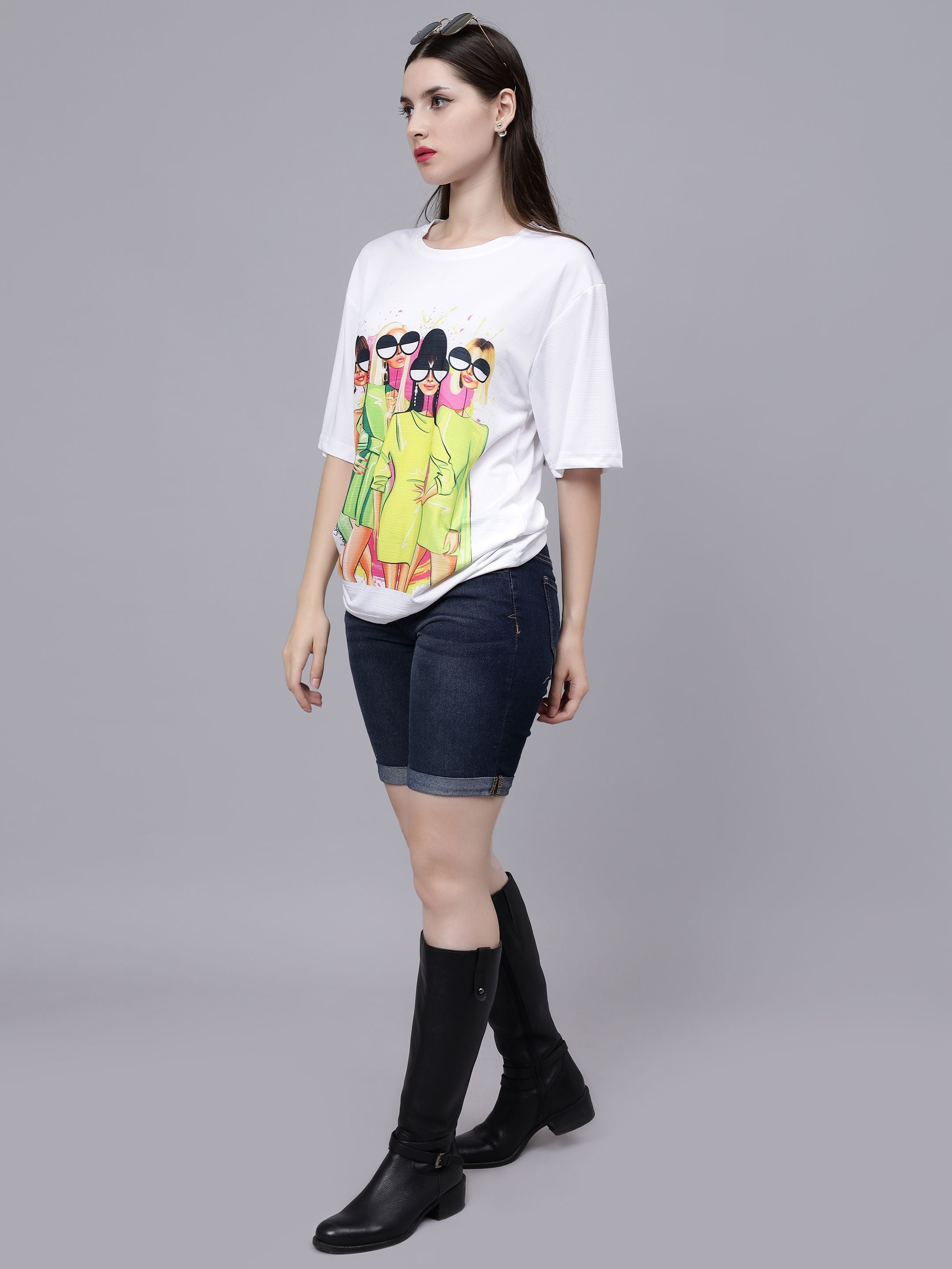 Girl Gang Graphic Oversized T- Shirt
