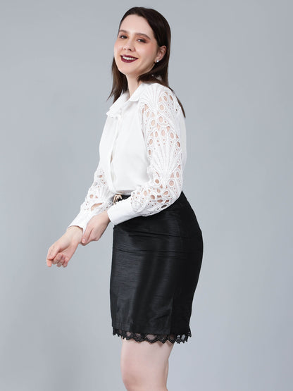 Lace Sleeves Shirt