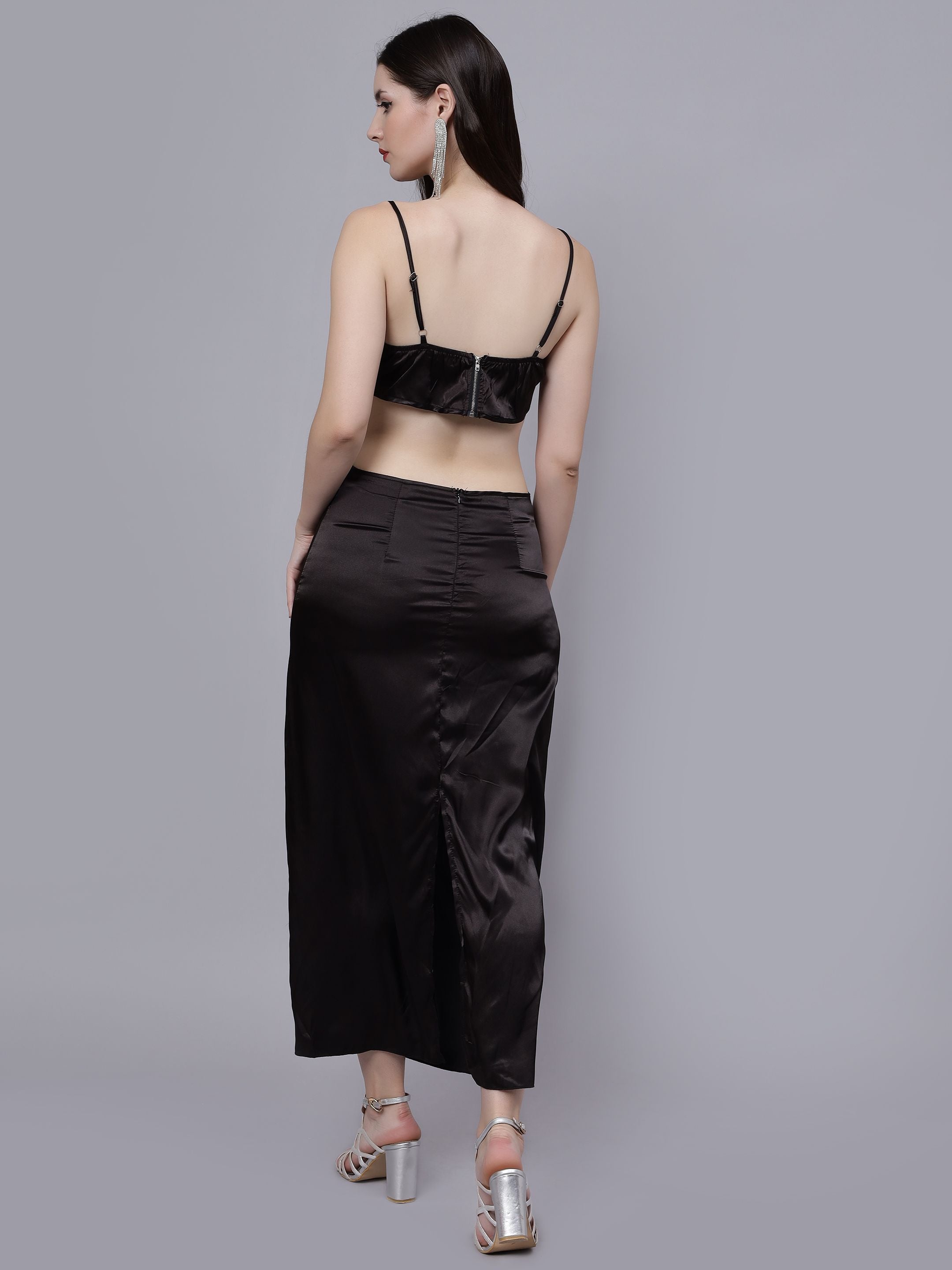 Rhinestone Butterfly Patch Slip Dress