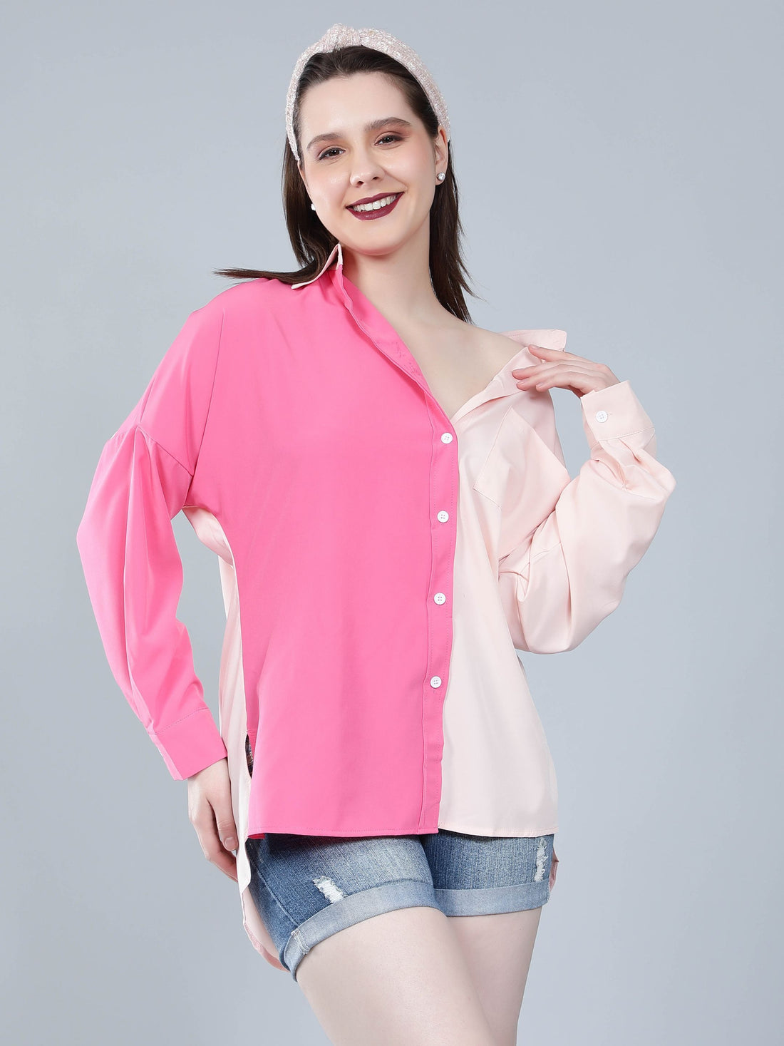 Colorblock Drop Shoulder Shirt
