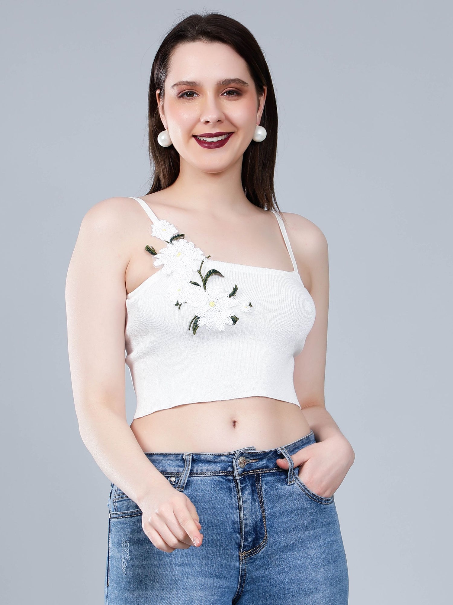 Floral Appliques Cami Top