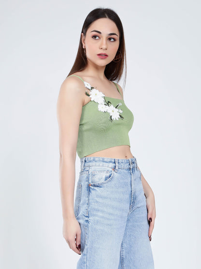 Floral Appliques Cami Top