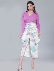 Scribble  Printed Two-Piece Set