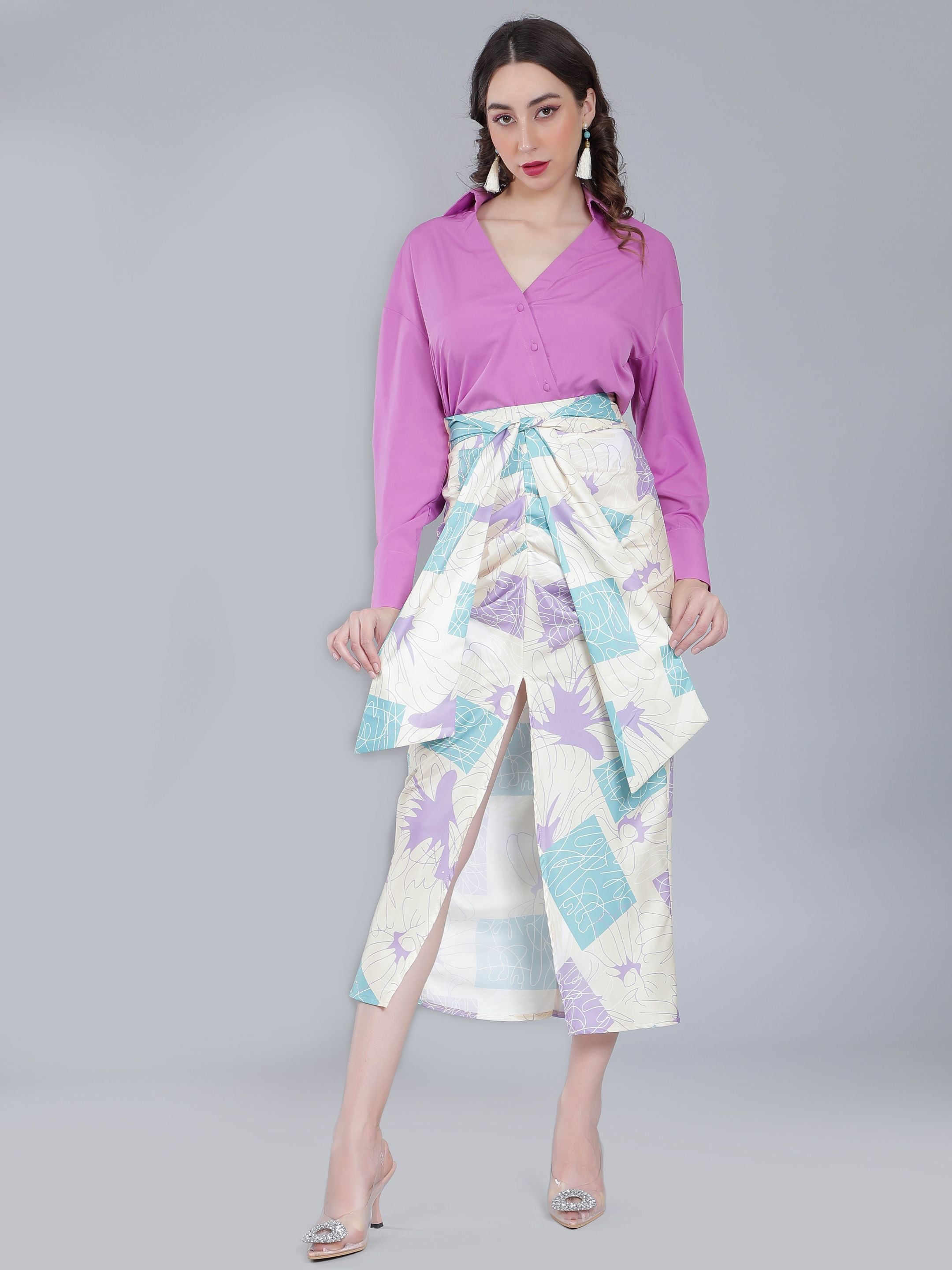 Scribble  Printed Two-Piece Set