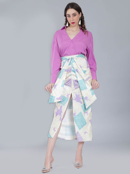 Scribble  Printed Two-Piece Set