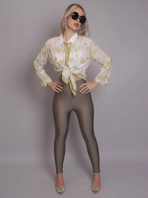 Chain Stitch Embroidered Shirt