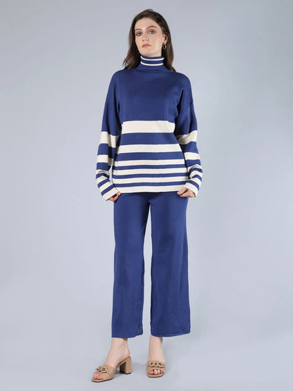 Striped Knitted Two Piece Set