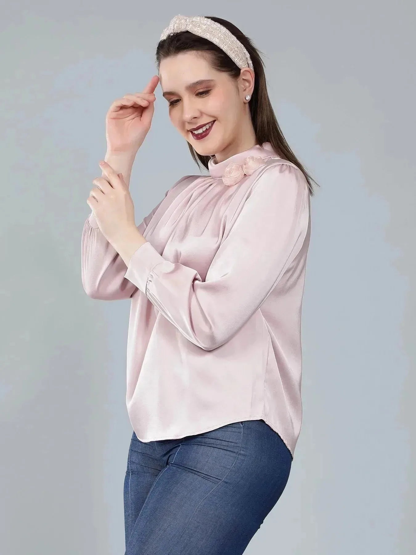 Mandarin Collar Blouse