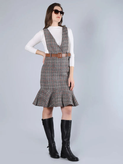 Plaid Winter Midi Dress