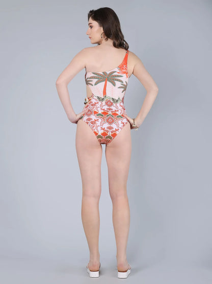 Stone Beads Monokini With Coverup