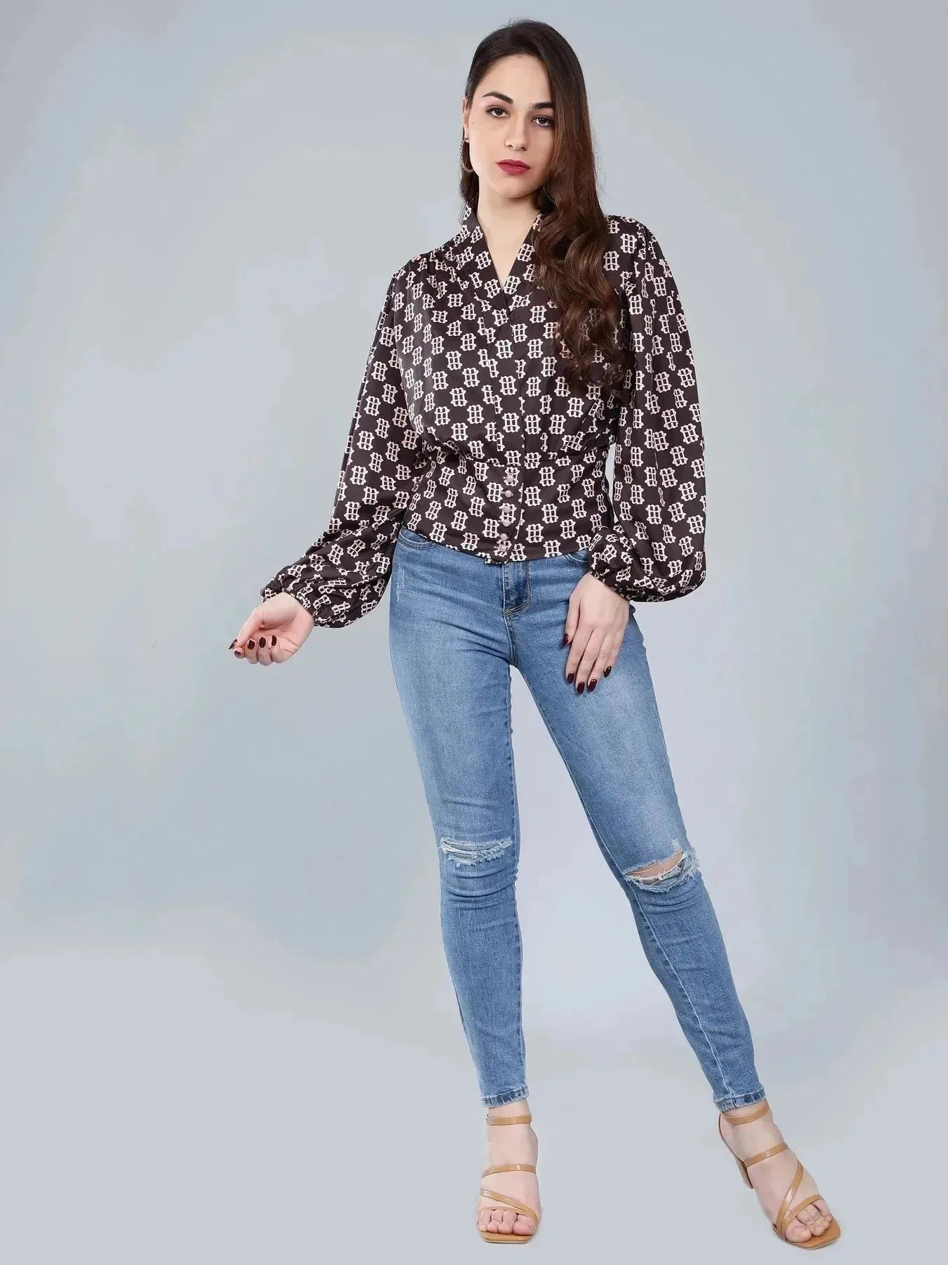 Vintage Printed Blouse