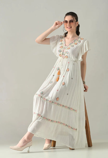 Mirror Charm Maxi Dress