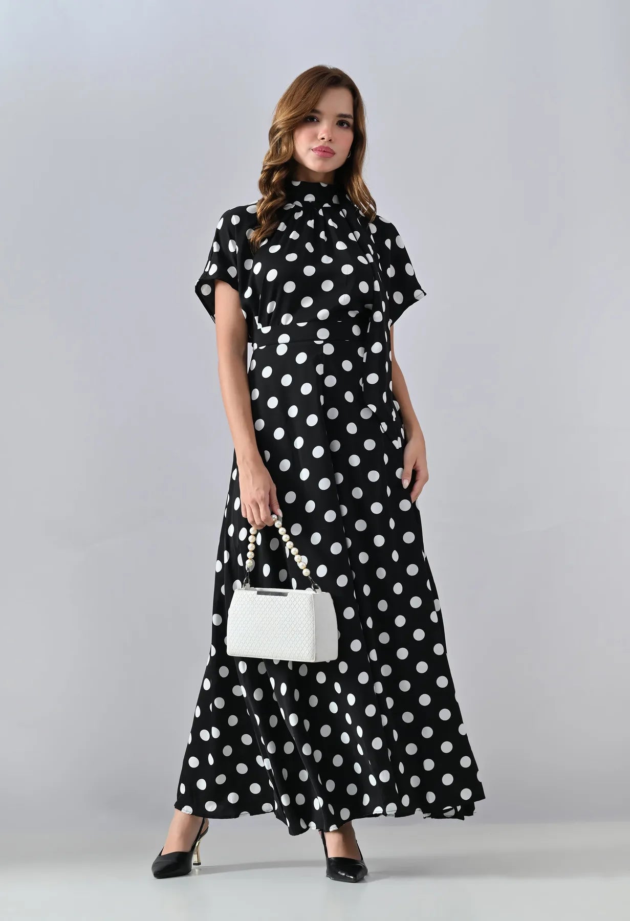 Polka Charm Maxi Dress