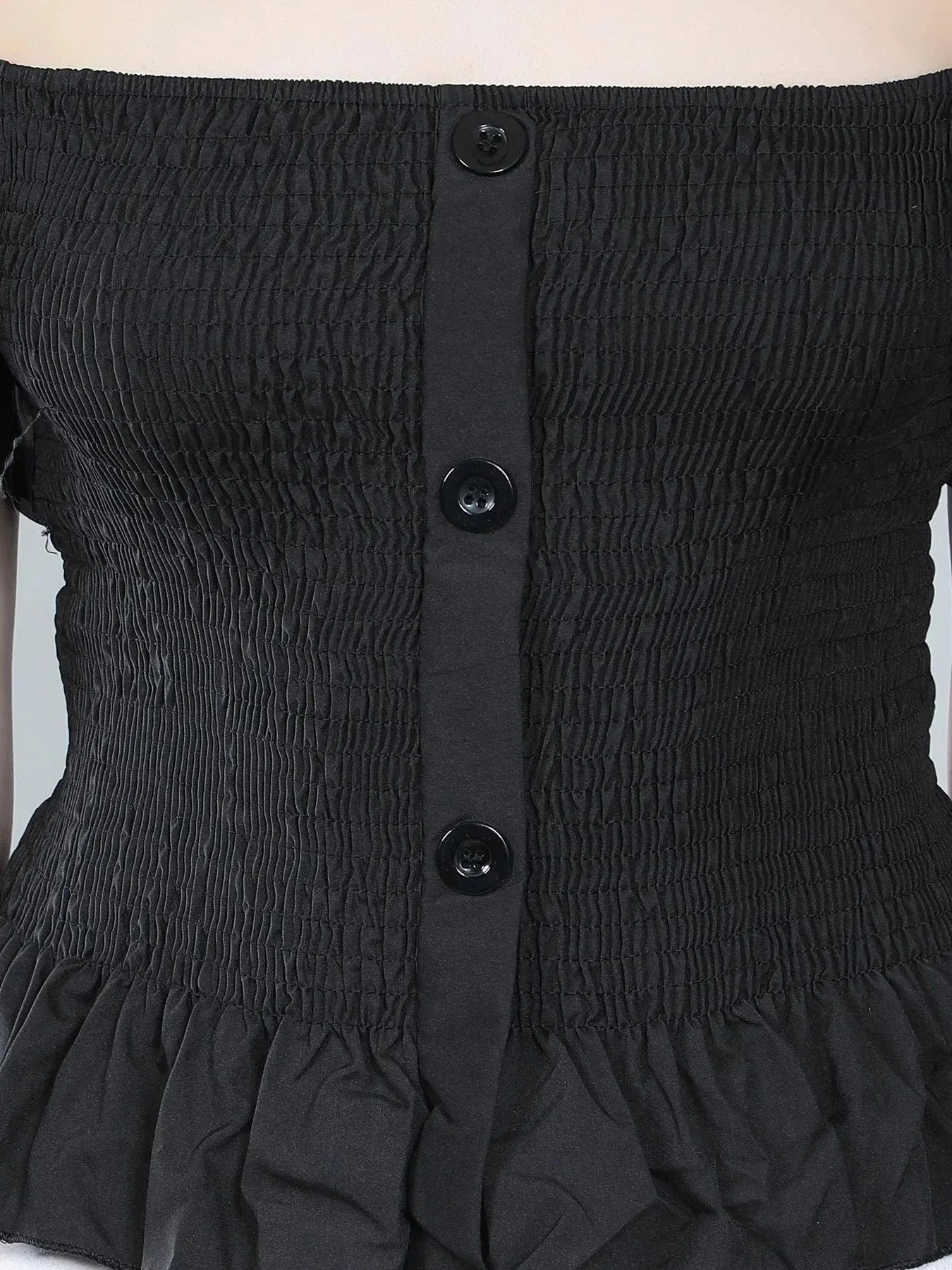 Puff Sleeve Bodycon Top