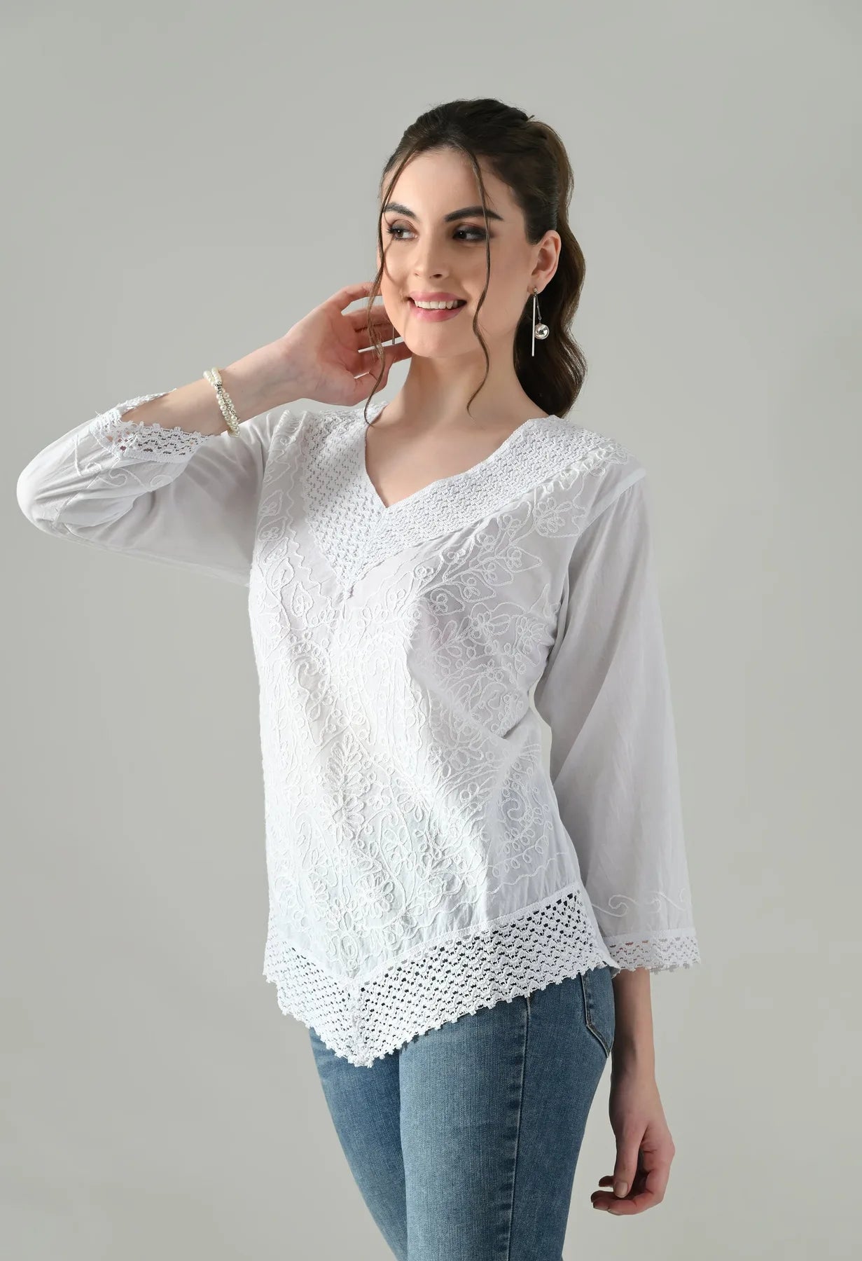 Sweetheart Bloom Embroidered Top