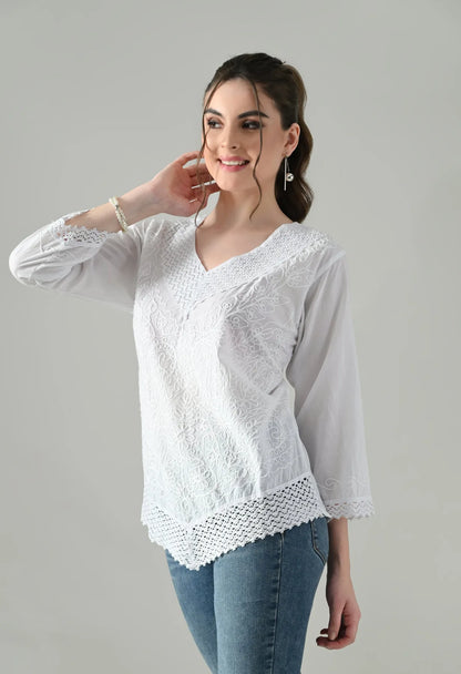Sweetheart Bloom Embroidered Top