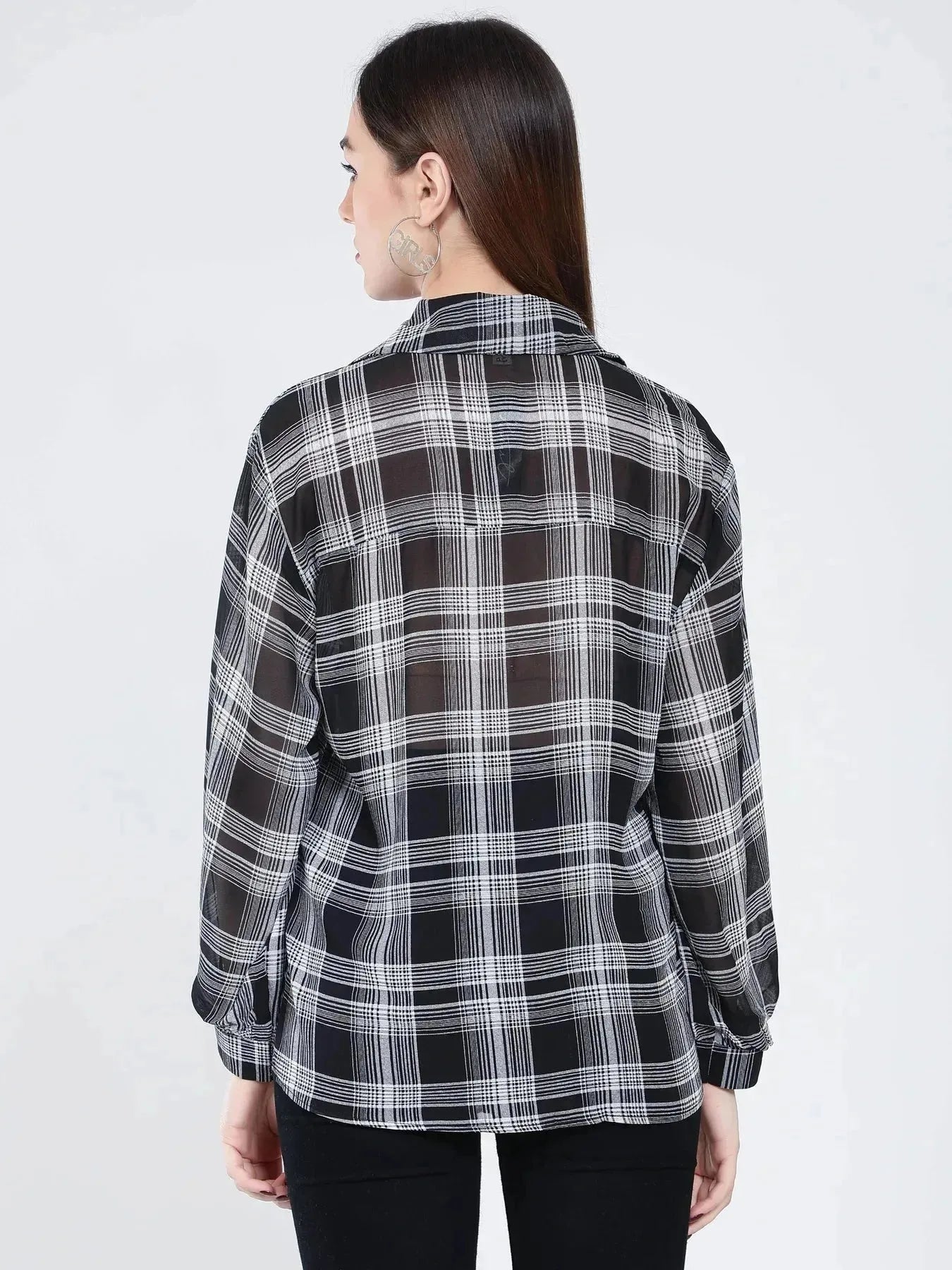 Plaid Sheer Shirt