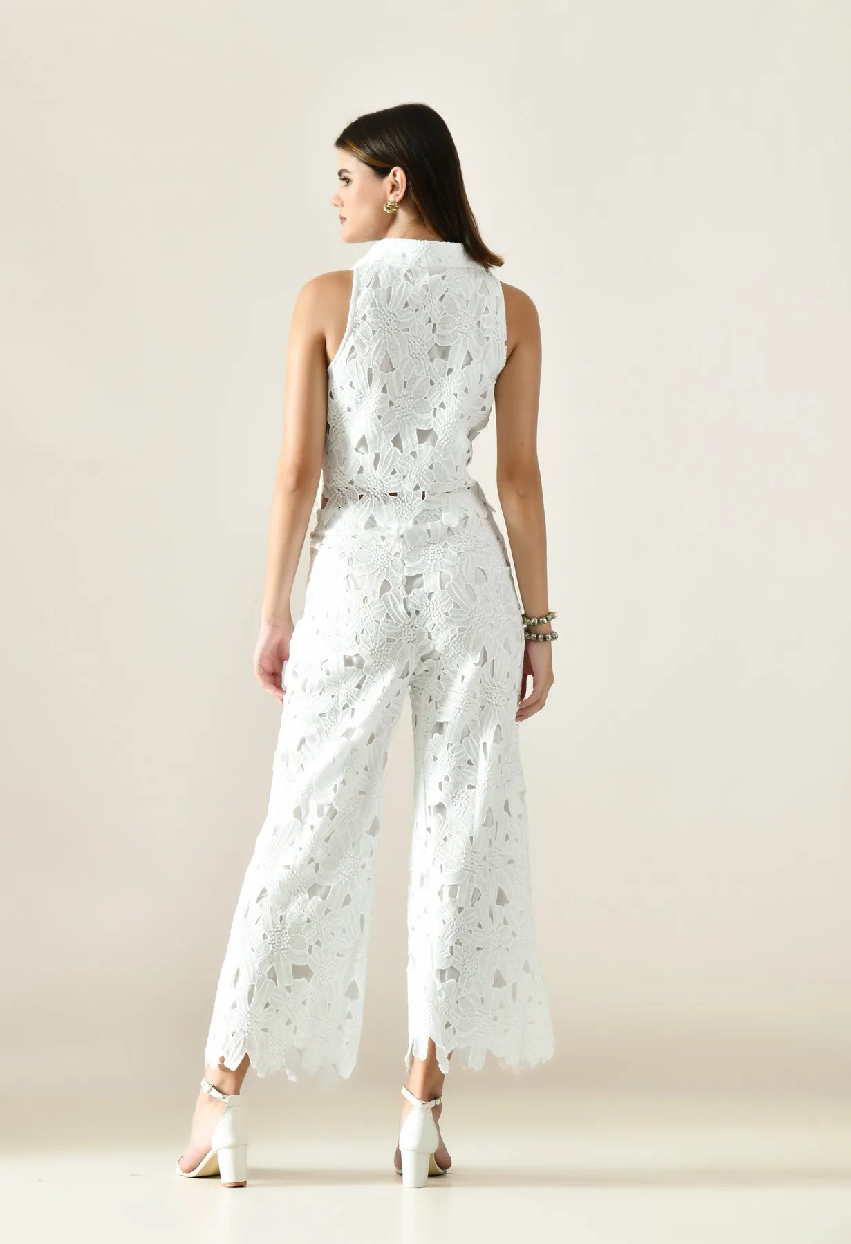 Floral Hollow Lace Co-ord Set