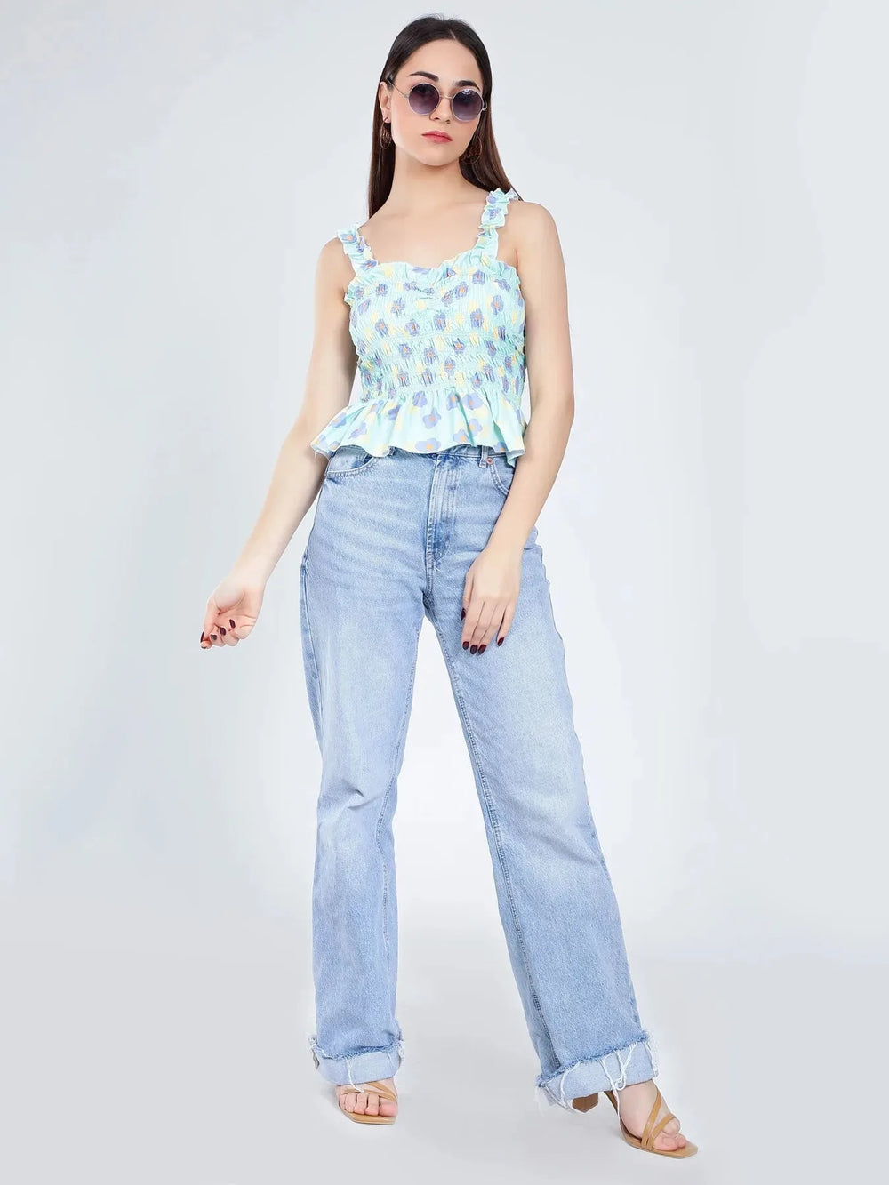 Floral Smocking Top
