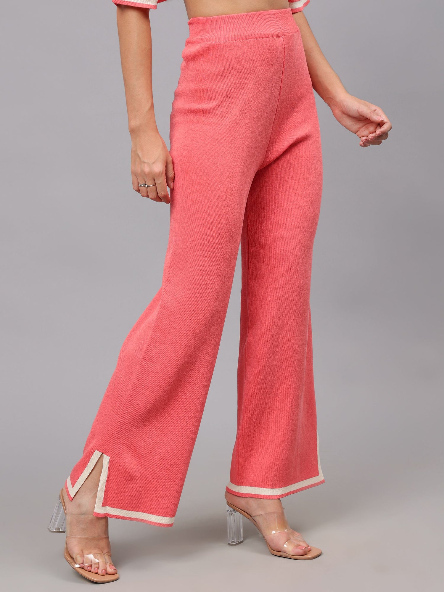 Contrast Knitted Two Piece Set