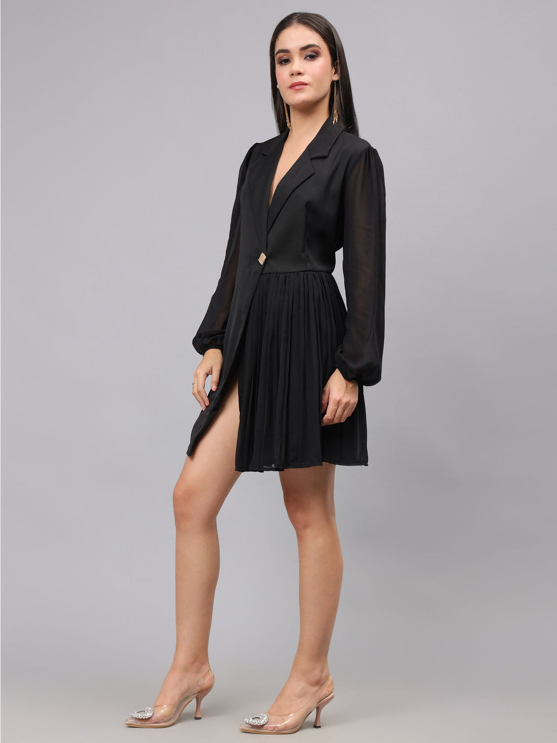 Pleated Wrap Dress