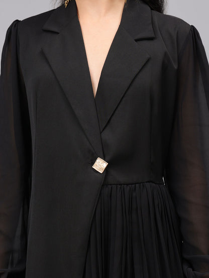 Pleated Wrap Dress