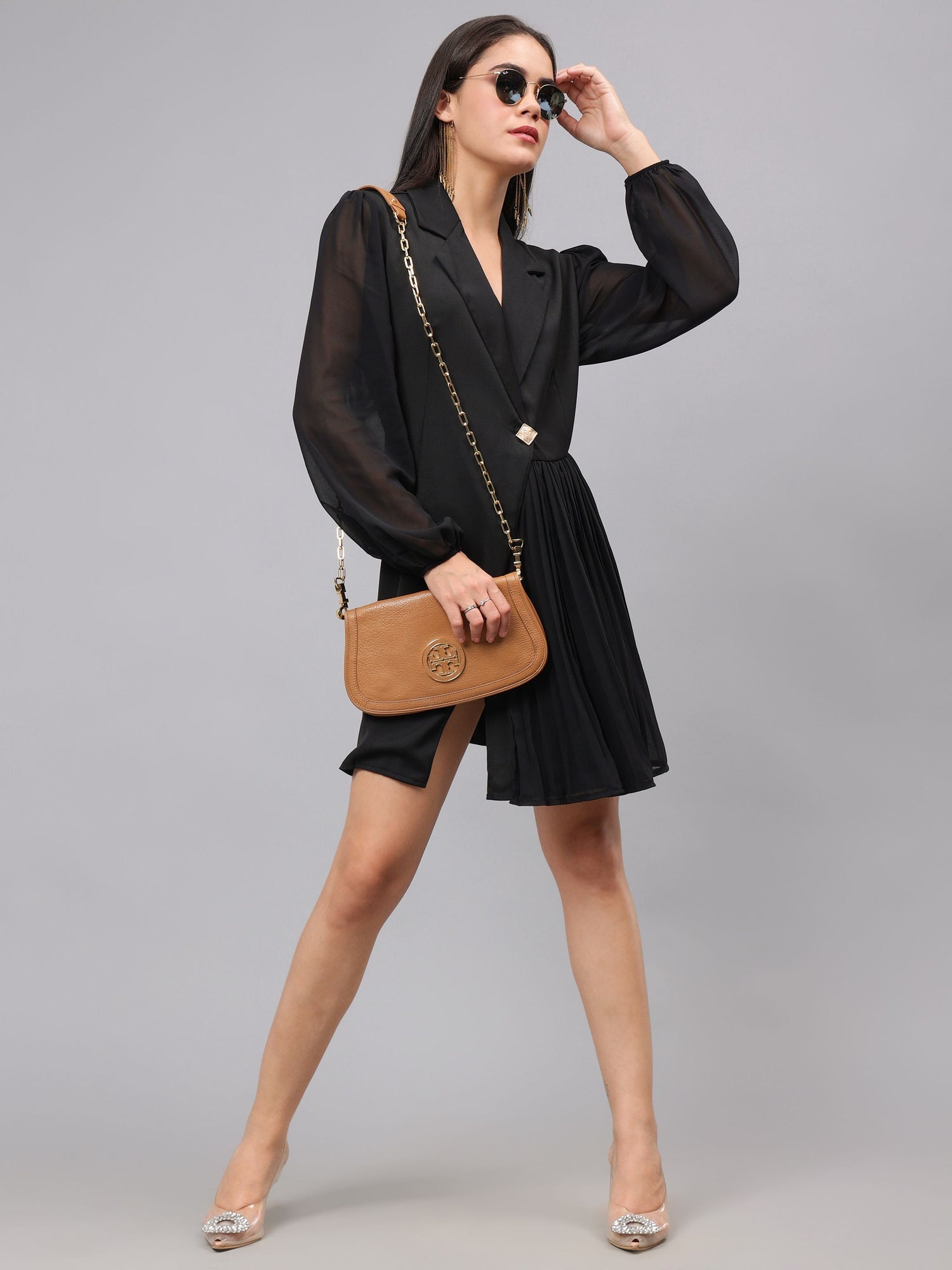 Pleated Wrap Dress
