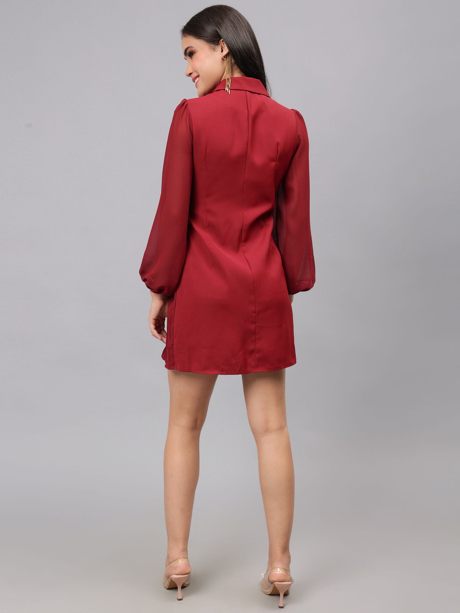 Pleated Wrap Dress