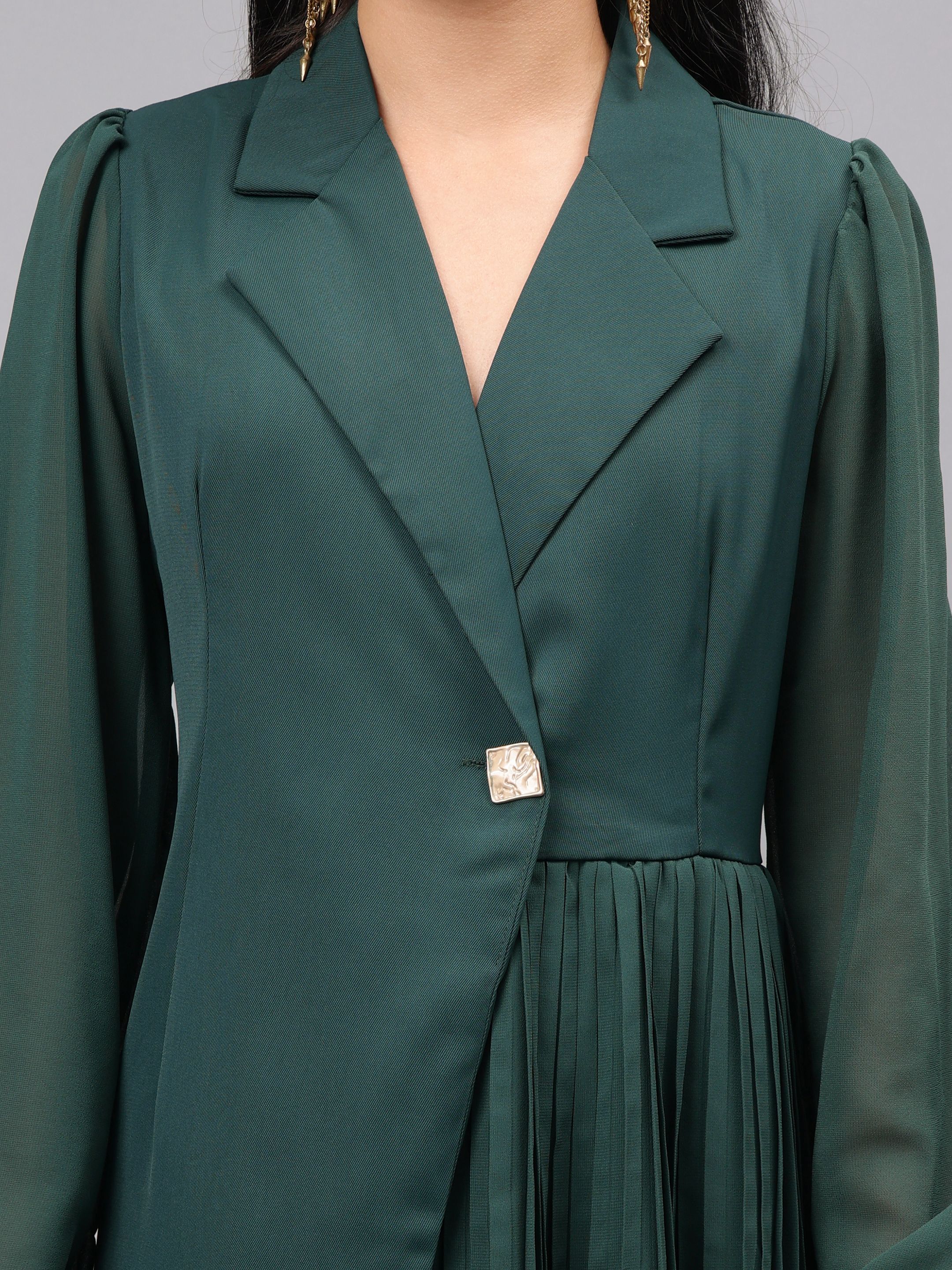 Pleated Wrap Dress