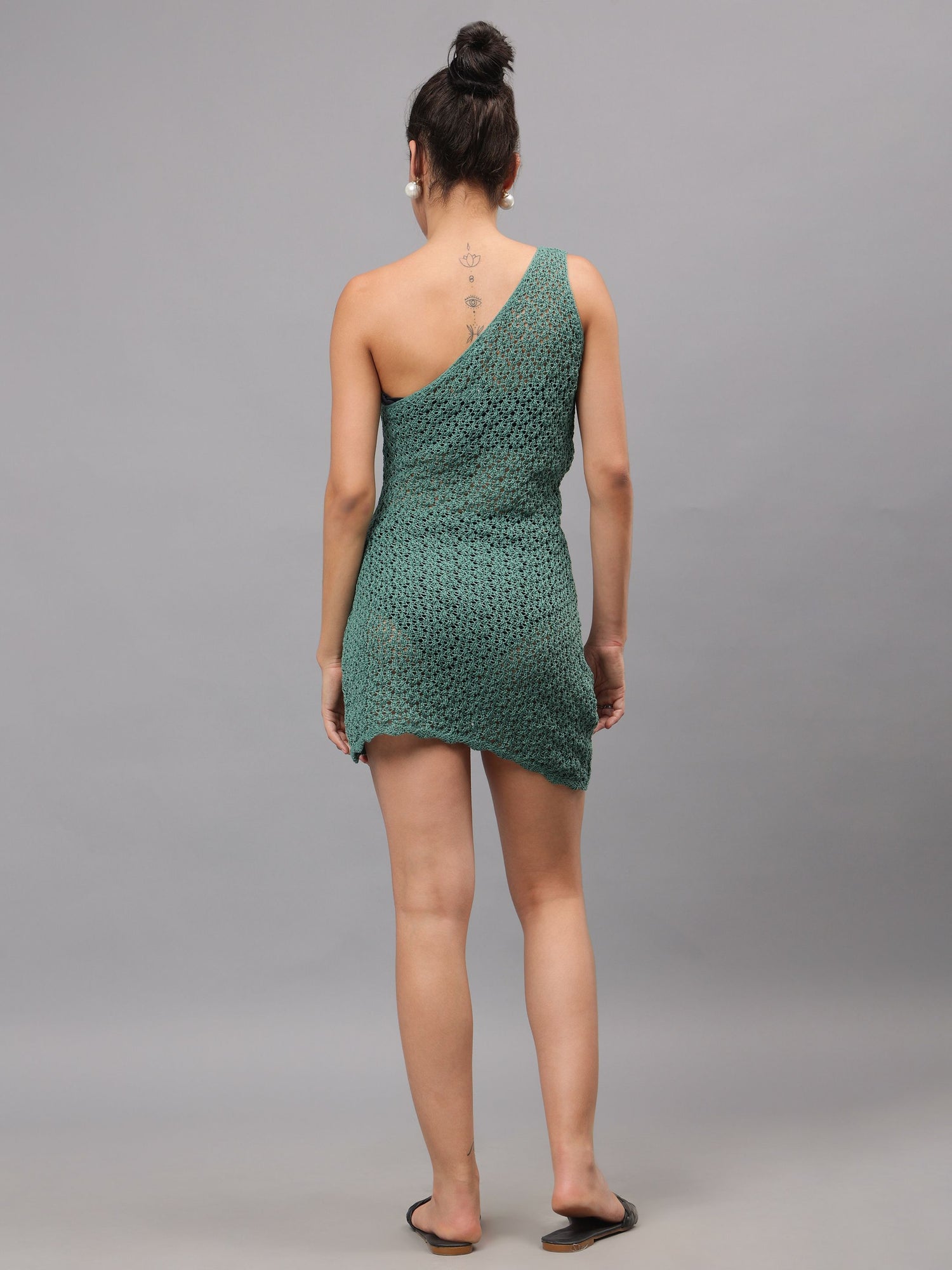 One Shoulder Crochet Cover Up