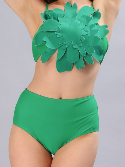 3D Flower Embellished Luxury Bikini