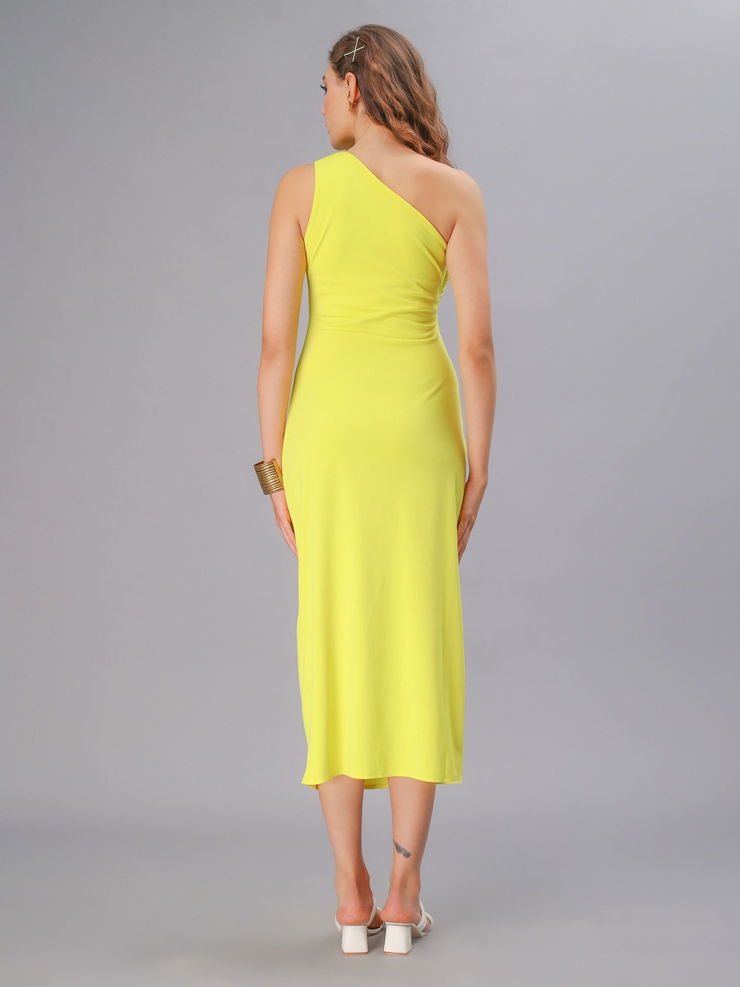 Fitted Asymmetric Draped Dress