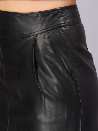 PU Leather Pencil Skirt