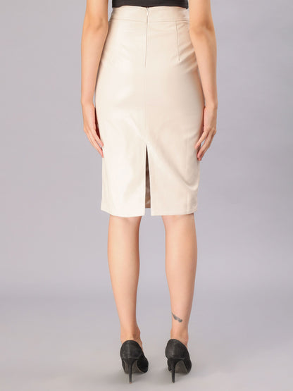 PU Leather Pencil Skirt