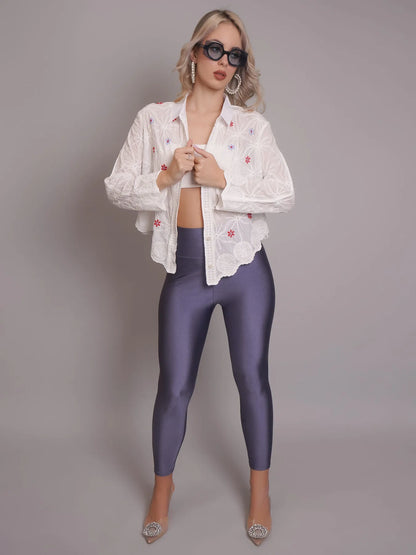 Chain Stitch Embroidered Shirt