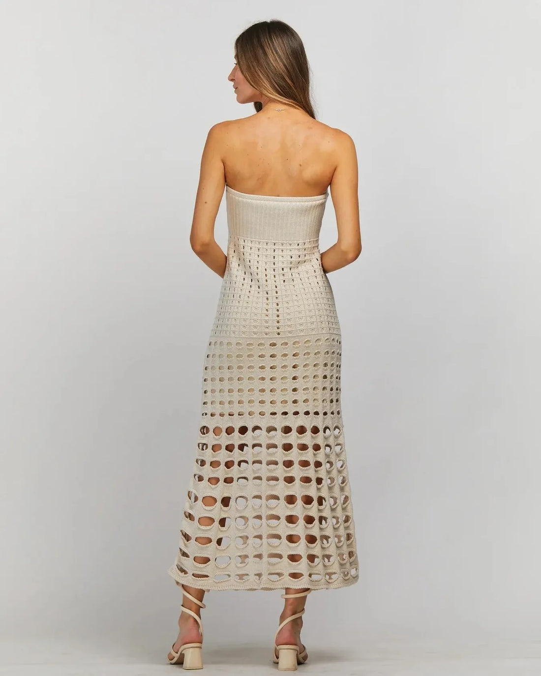 Hollow Out Knit Crochet Dress