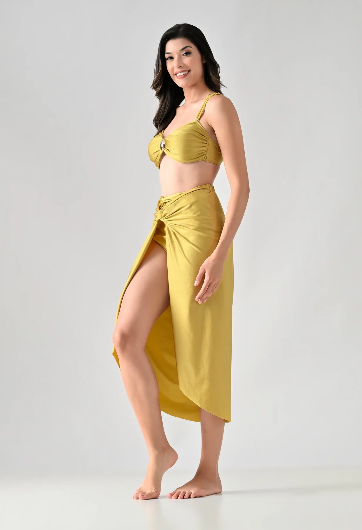 Twist Bikini Set With Coverup