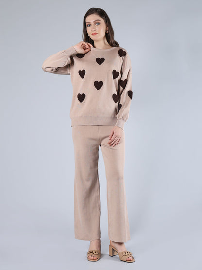 Heart Knitted Two Piece Set