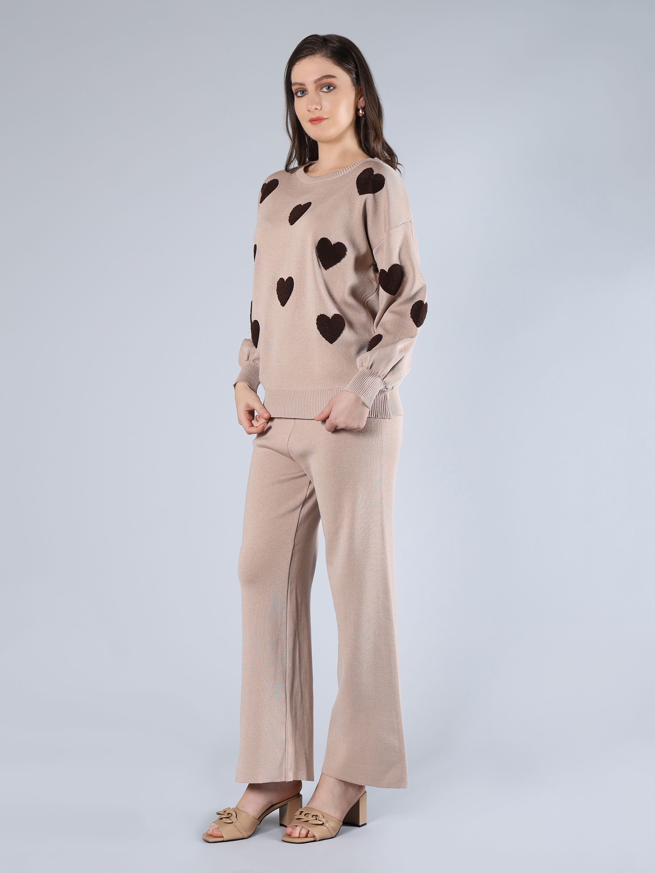 Heart Knitted Two Piece Set