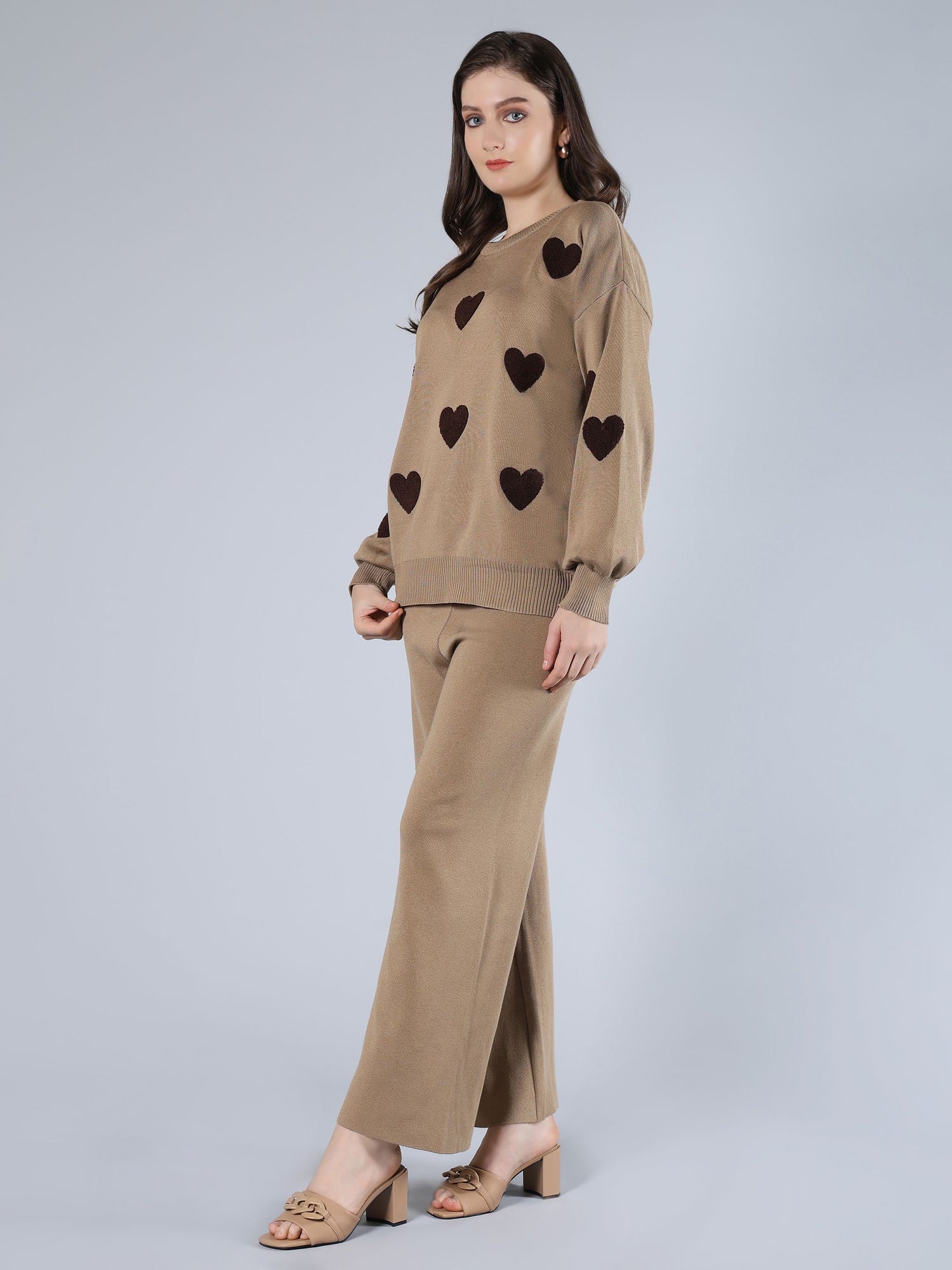 Heart Knitted Two Piece Set